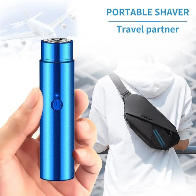 Men's Electric Shaver Mini Beard Trimmer Washable Rechargeable Razor USB Body Epilator for Men Long-lasting Car Charger Portable