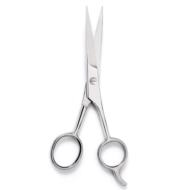 Stainless Steel Facial Hair Shears Cutting Mustache Eyebrow Trimming salon Razor Edge Barber Beard Scissors