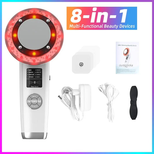 HIFU Face Lifting Machine Facial Massager Radiofrequency Skincare Red Light Therapy Vibrating Beauty Health Portable Airbrush