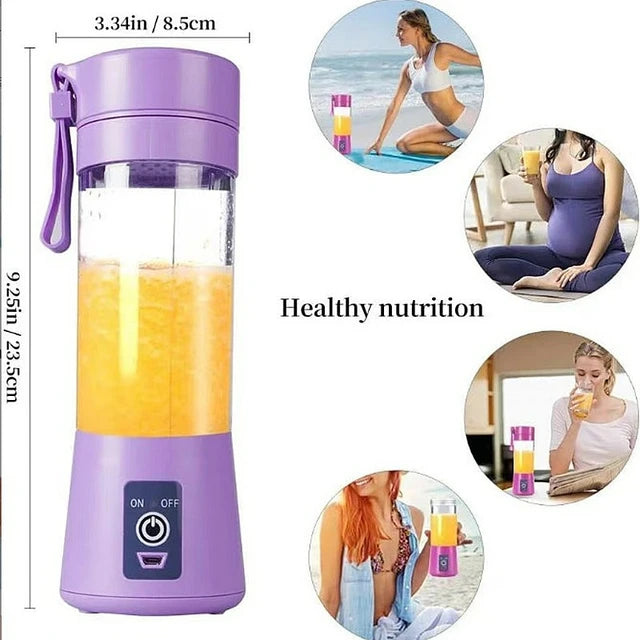 Electric Mini Juice Shake Blender Portable Mini Whirlwind Juice Cup Charging Mini Edition Fruit Juice Machine 6 Blades