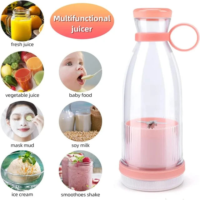 Portable Electric Juicer Mini Juice Blender 6 Blades Shake Smoothie Orange Lemon USB Charging Fruit Mixer Fresh Squeezer Machine