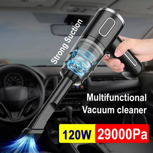 29000PA 120W Wireless Car Vacuum Cleaner Portable Handheld Vacuum Cleaner For Home Car Dual Use USB Rechargeable 2000mAh
