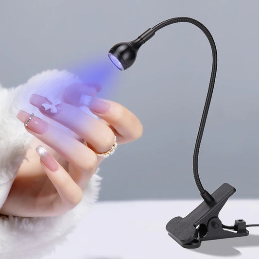 LED UV Light For Drying Gel Nail Polish Slip-On Flexible Desk Mini USB Nail Lamp Portable Nail Dryer Manicure Salon Tools