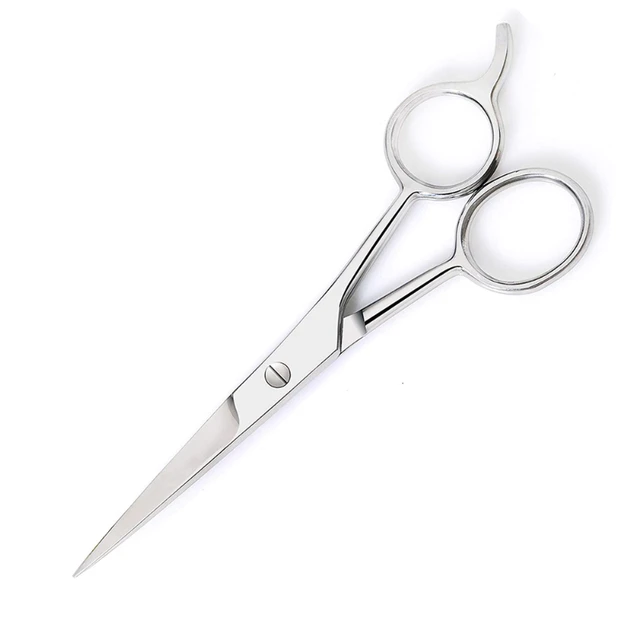 Stainless Steel Facial Hair Shears Cutting Mustache Eyebrow Trimming salon Razor Edge Barber Beard Scissors