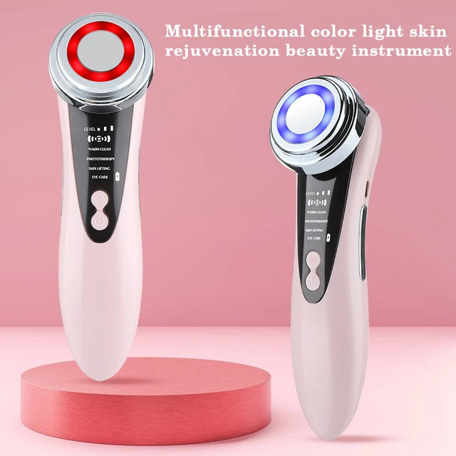 EMS Facial Massager LED Light therapy Sonic Icon Vibration Skin Tightening Face Lifting Anti Wrinkle Beauty Device Skin Care Tool