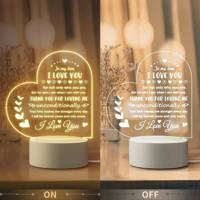 1pc Romantic Gifts For Her Anniversary, Wife Husband Girlfriend Boyfriend Packed Night Light Best Christmas Gift