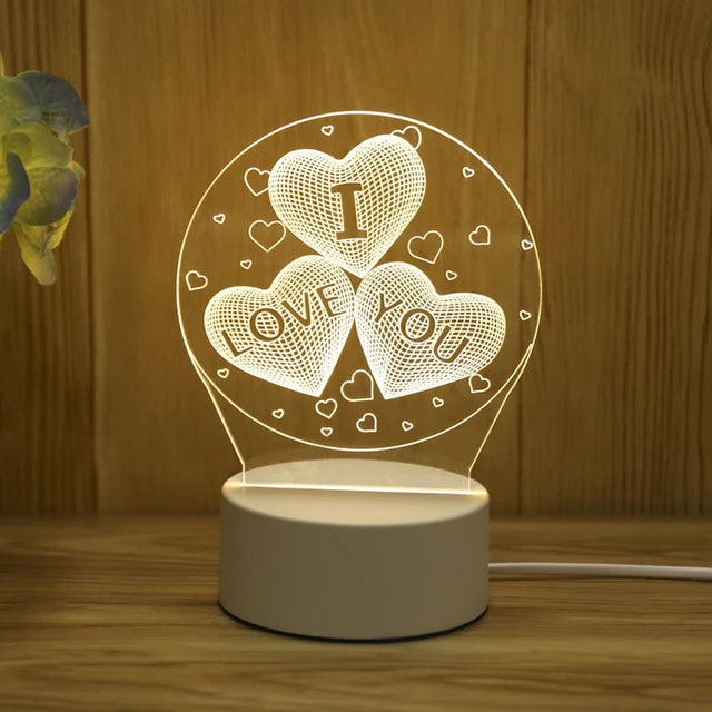 Creative 3D Nightlight Valentine's Day Nightlight Gift