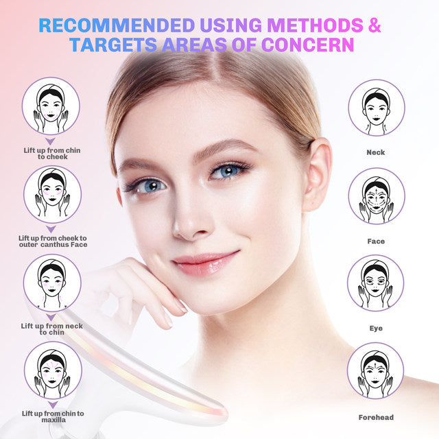 EMS Face Neck Lift Beauty Device Facial Massager Red Light Therapy Double Chic Remover Skin Rejuvenation Tightening Anti Wrinkle