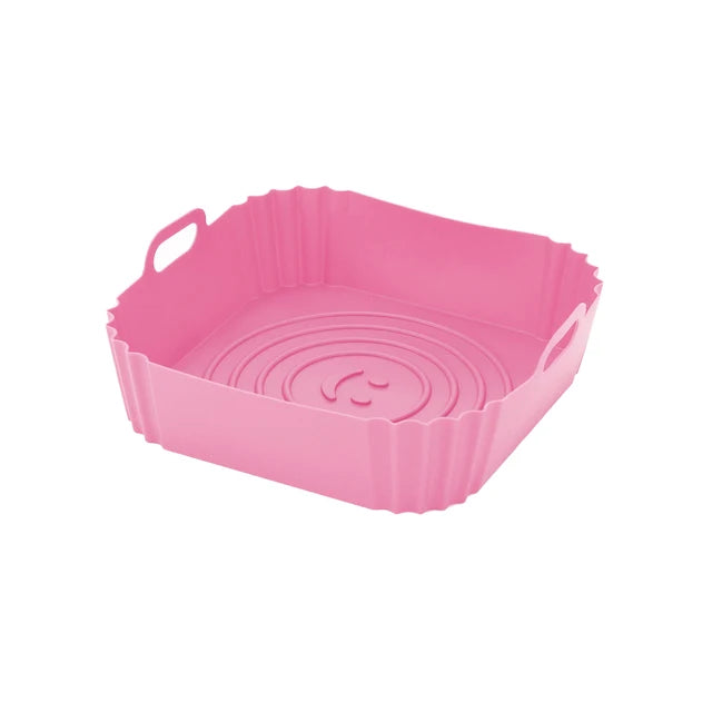 Reusable Airfryer Pan Liner Accessories Silicone Air Fryers Oven Baking Tray Pizza Chicken Airfryer Non-stick Silicone Mould