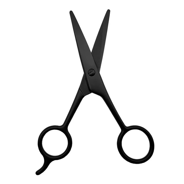 Stainless Steel Facial Hair Shears Cutting Mustache Eyebrow Trimming salon Razor Edge Barber Beard Scissors