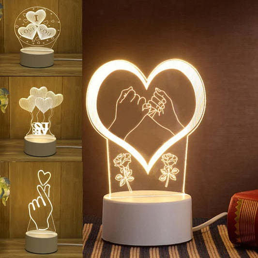 Creative 3D Nightlight Valentine's Day Nightlight Gift