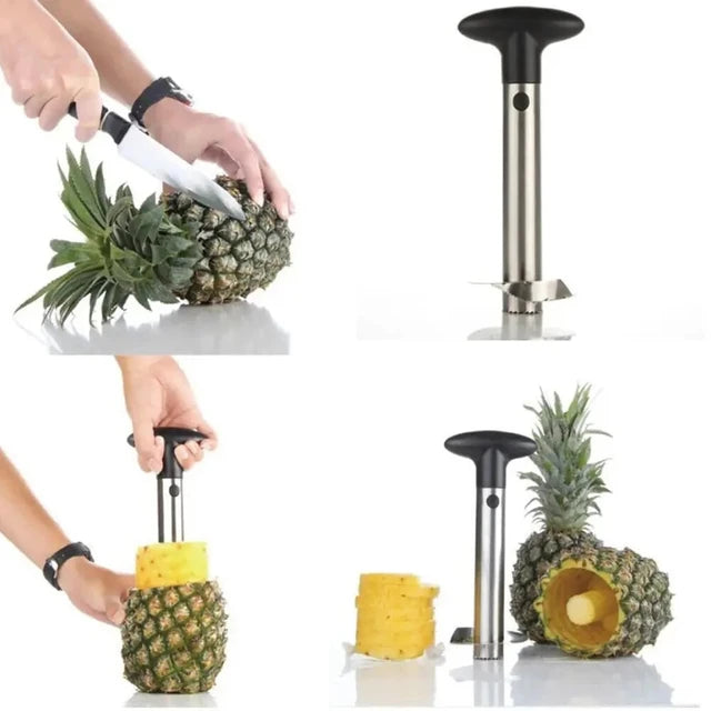 Spot Stainless Steel Pineapple Peeler Pineapple Corer Slicer Fruit Cutter Easy Slicer Peeler Kitchen Gadget Delivery Fast