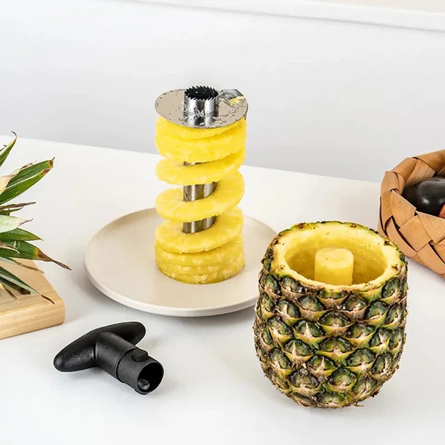 Spot Stainless Steel Pineapple Peeler Pineapple Corer Slicer Fruit Cutter Easy Slicer Peeler Kitchen Gadget Delivery Fast