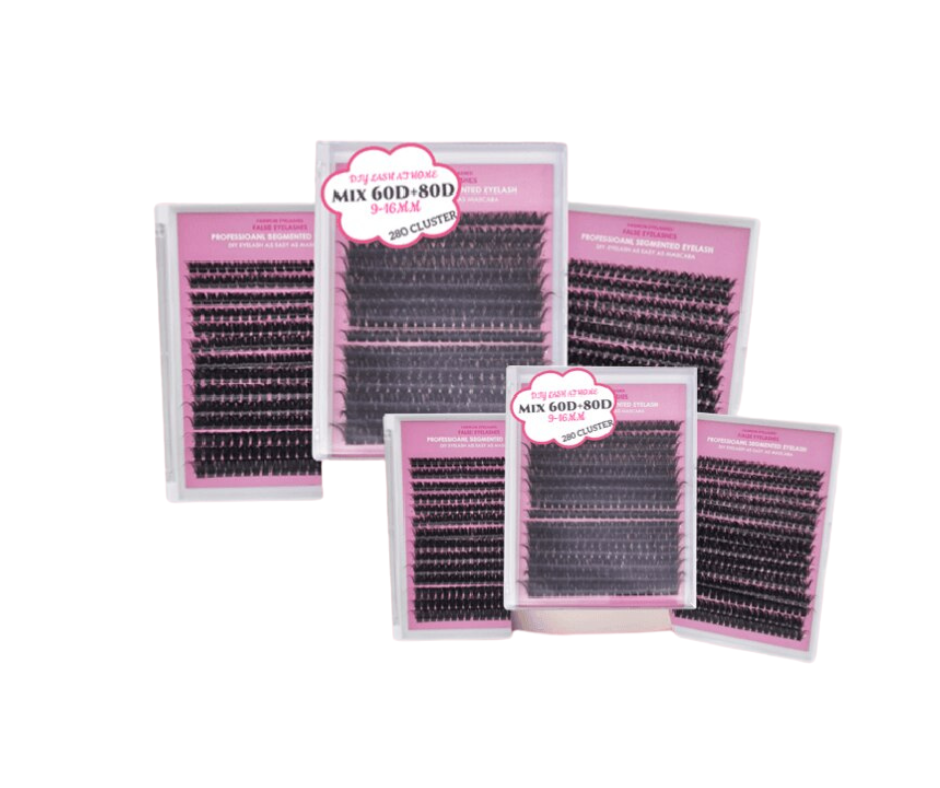 280pcs 60D/80D Mix Length C/D Curl Easy to Apply at Home DIY Lash Extension Kit